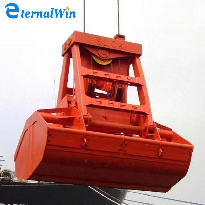 Electric Hydraulic Crane Grab Ports Handle Heavy Cargo Clamshell Grabber