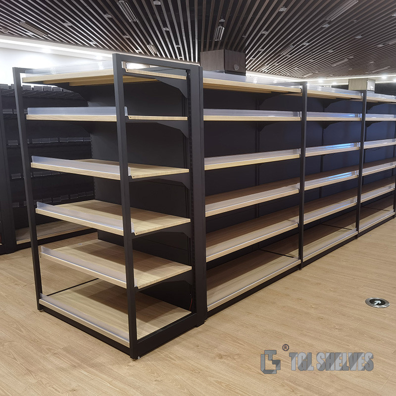 Gondola Supermarket Shelf Rack Cold Rolled Steel Material For Sale Grocery
