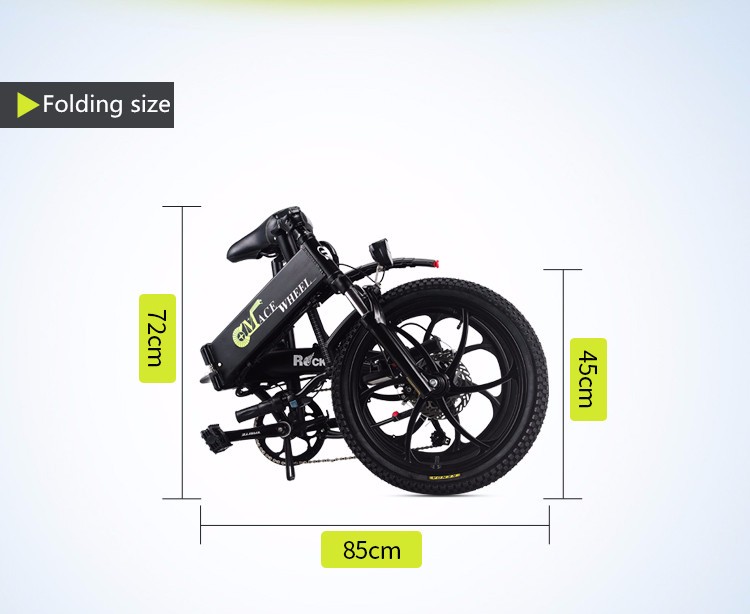 Convenient Shimano 7-speed-gears 6 Spoke MTB Style Aluminum Folding Electric Bike
