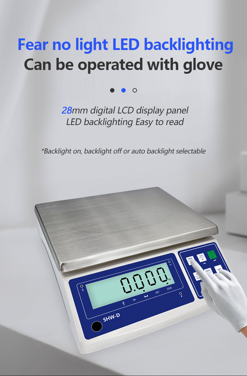 SOHE WD 3KG Industrial Weighing Scale with LCD Display and AC220V/50HZ Power