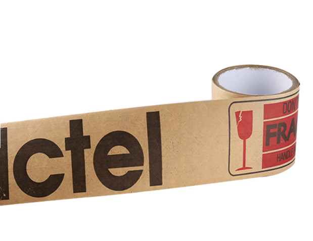 Self Adhesive Gummed Brown Paper Tape Logo Printed Kraft Tape