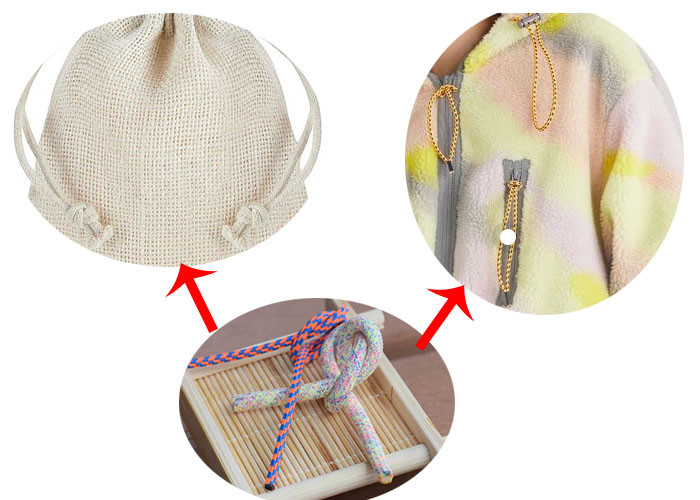 20cm Customised Eco Friendly Polyester Drawstring Cord For Bags
