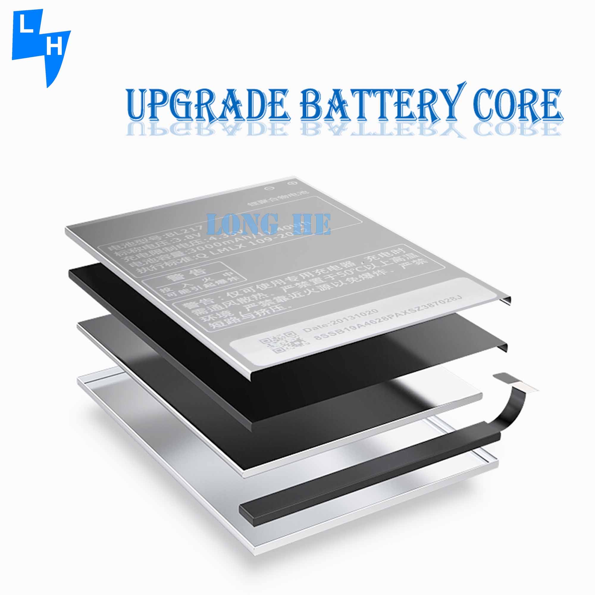 3000mAh 3.8V BL217 Polymer Lithium Battery for Lenovo S720 S870E S868T A820T A800 A798T