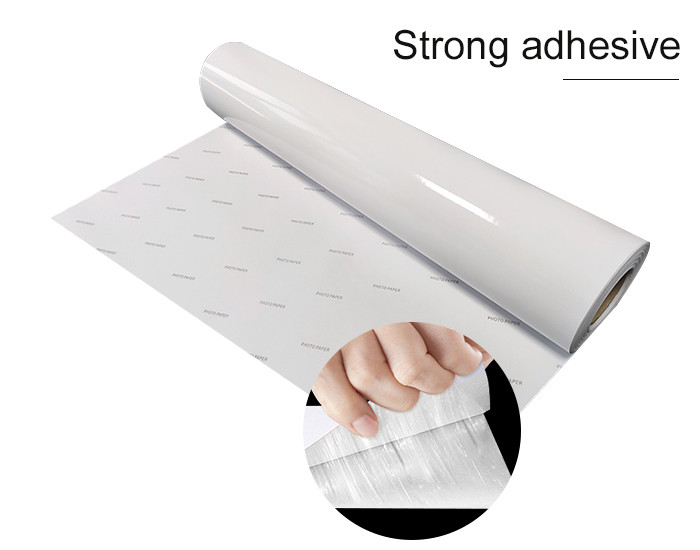 135gsm 24 Inch Glossy Photo Sticker Paper Waterproof Large Format