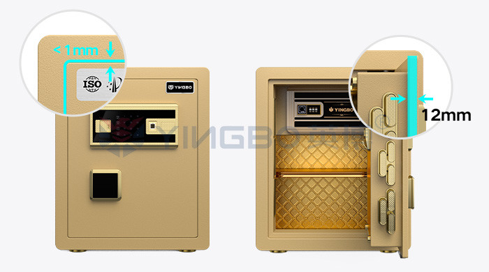 Dual Warning Alarm Home Safe Box Anti-Theft H450mm(Gold)