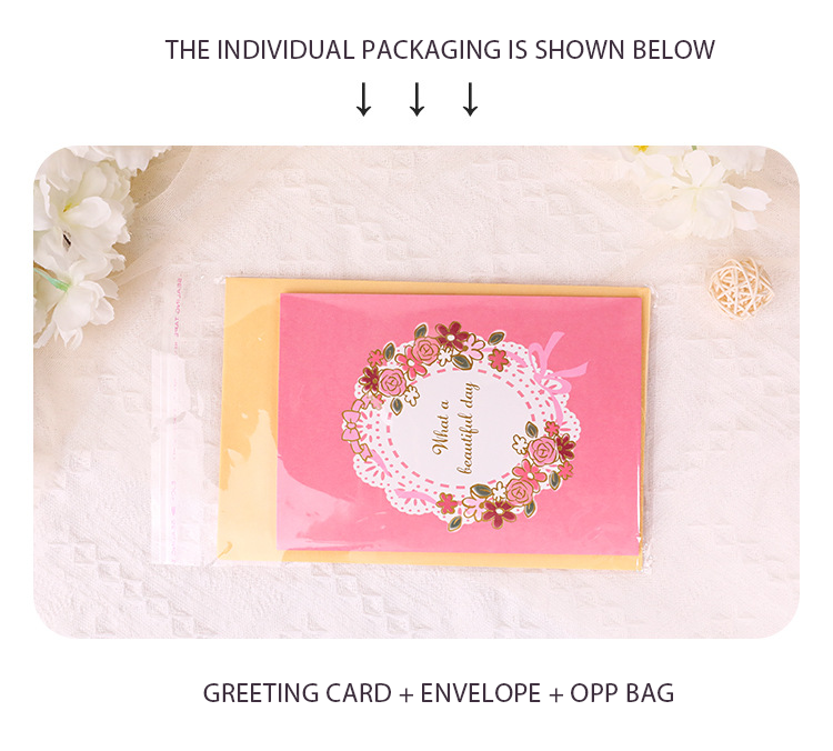 Flower Gift 3d Christmas Cards , Recyclable 3d Pop Up Cards
