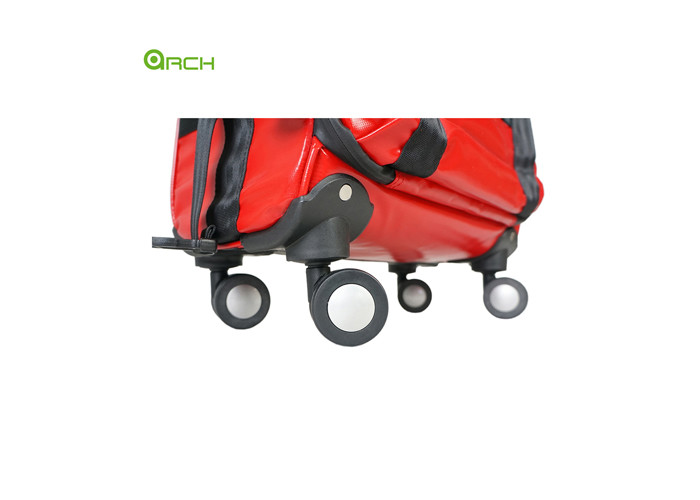 PU Waterproof Carry On Travel Luggage Bag With Backpack Straps