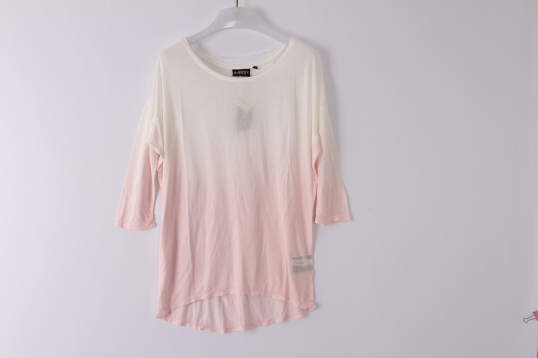 Two Tone Ladies Casual Sweatshirts 100% viscose Dip Dye Shirts