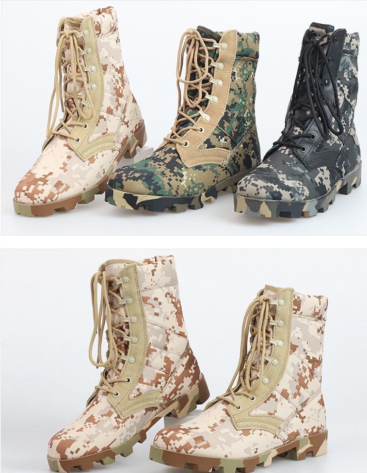 Factory Wholesale Camouflage Tactical Boots Outdoor Sports Hiking Camping Desert Boots