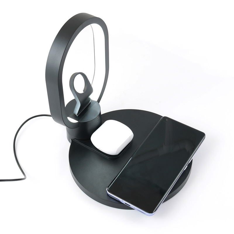 Fast Speed Plastic Lamp Wireless Charger For Charging Phone Earphone 15W