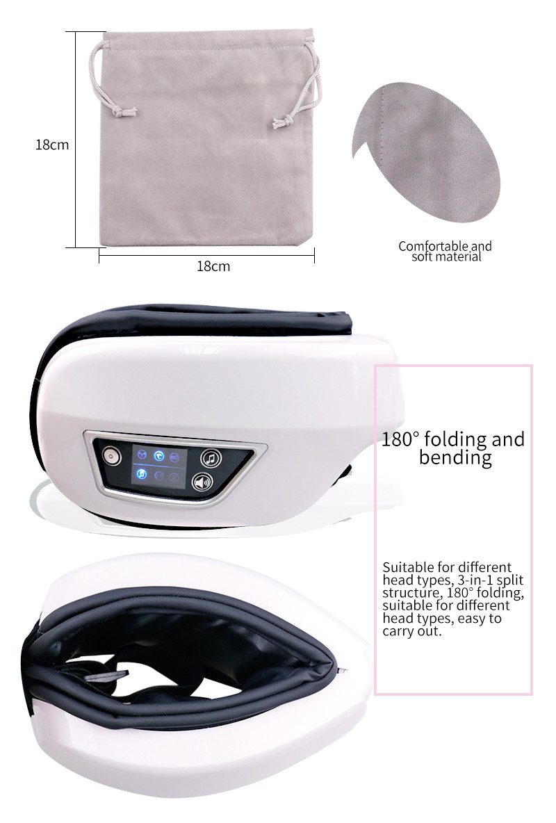 Electric Eye Massager With Heat Music Customizable Eye Massage Machine For Fatigue Relief Dry Eyes Better Sleep