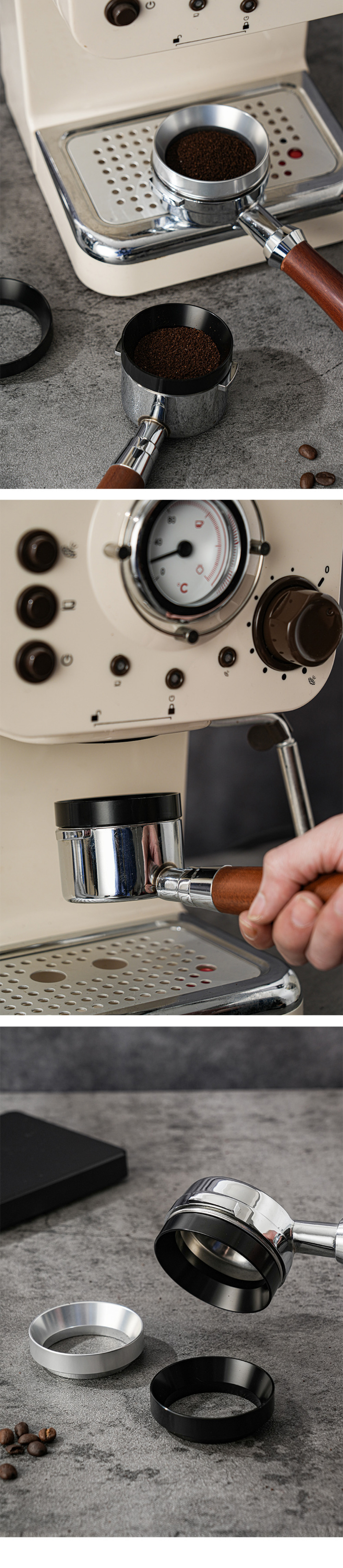 Magnetic Coffee Dosing Funnel for Fast and Easy Espresso Preparation in Restaurants