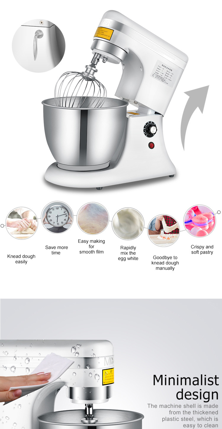 10 Gears Stainless Steel Electric Stand Mixer for Bakery Applications Long Service Life