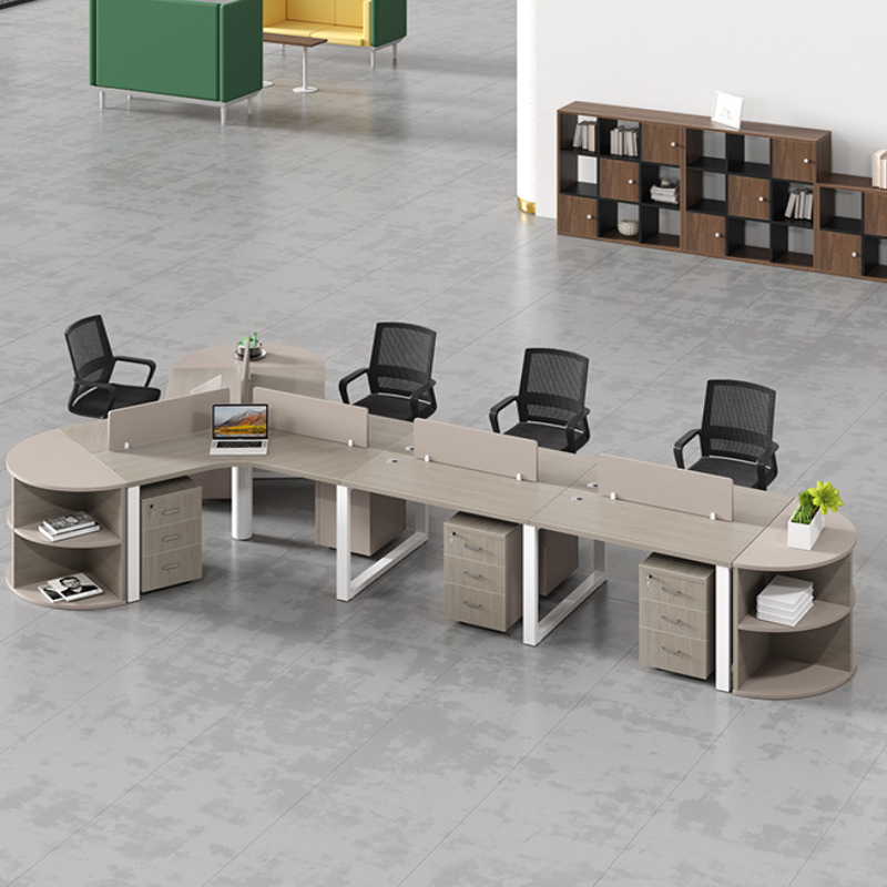 Office Furniture CBD Company Staff Desk with 2/3/6 Workstations and Partition Combination