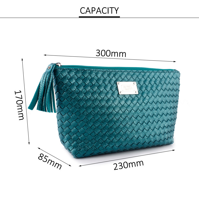 Large Water-Resistant Toiletry And Makeup Pouch For Women With Zipper Closure