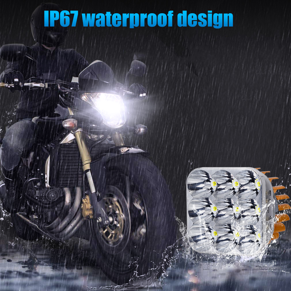 Glass Casing 9 Beam White Blue 24V Universal Lamp Motorcycle Accessories