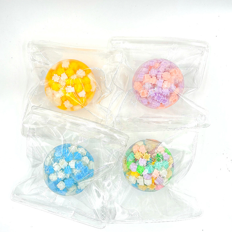 Wholesale TPR Spherical Decompression Toys High Quality Plastic Building Blocks Handmade Spherical Toys