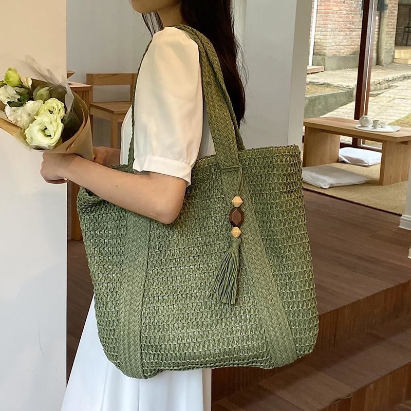 Straw Bags for Women Summer Beach Woven Tote Hobo Handbag Casual Straw Shoulder Bags for Travel Vocation