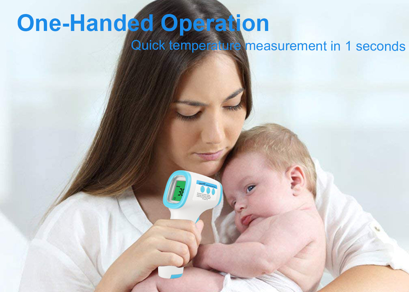 Safety Harmless Medical Clinical Digital Infrared Thermometer , Non Contact Baby Infrared Body Thermometer
