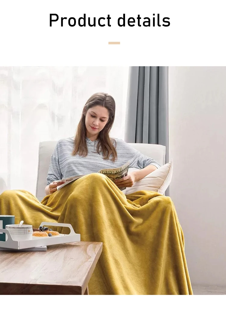Super Soft Microfiber Flannel Blanket with European and American Style Construction