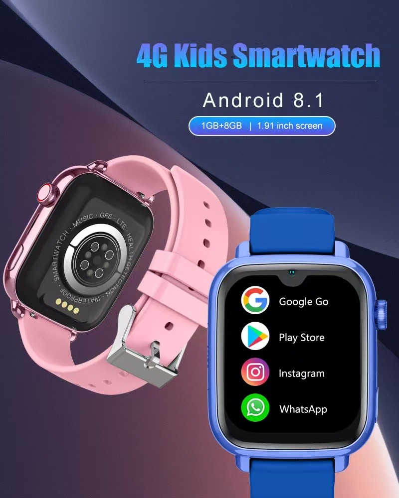 LT34 Kids Smart Watch 1.91 Inch Screen GPS LBS Location Face Unlock Make Friends
