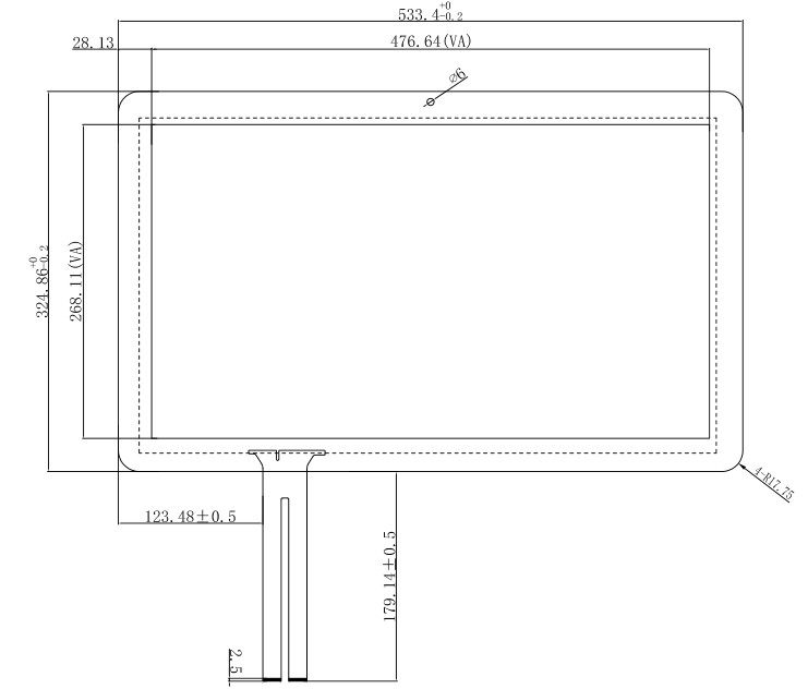 21.5 Inch KTV Touch Screen Panel 2mm Thickness 6H Cover Glass , 4KV ESD Contact