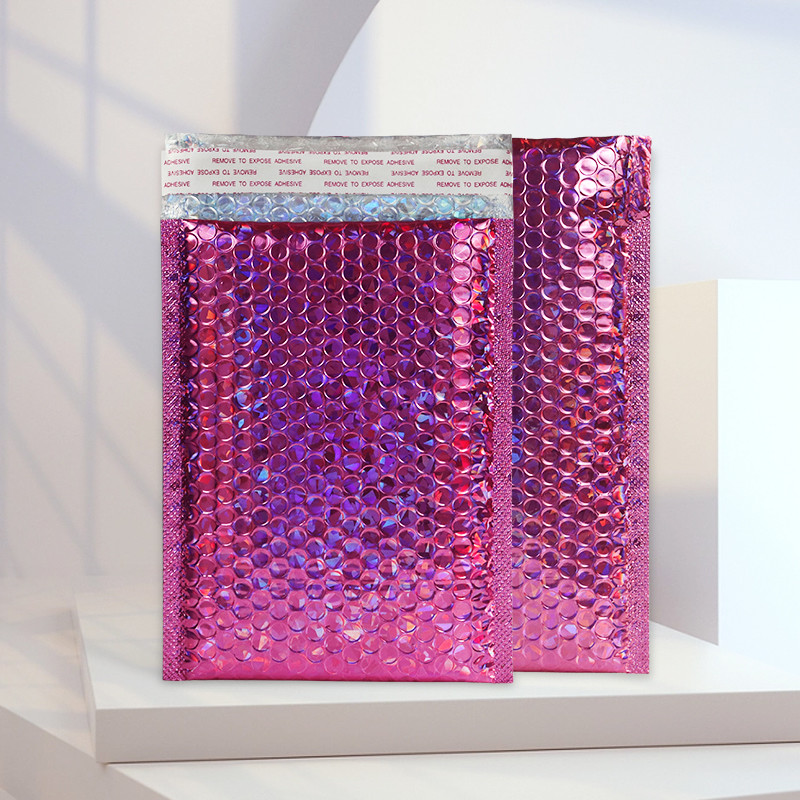 Shock Resistant Aluminized Film Metallic Bubble Bags Customizable