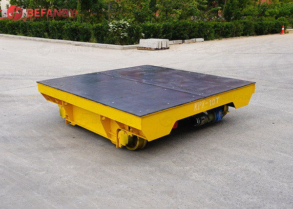 Flatbed Battery Powered Rail-Bound Transport cart