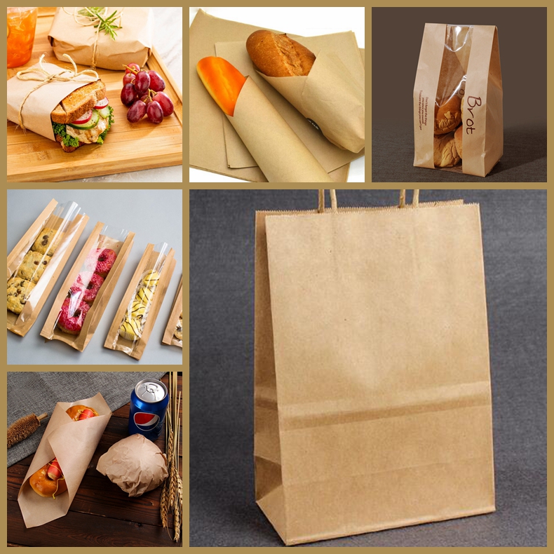 50gsm 70gsm Brown Kraft Wrapping Paper Roll Natural Food Wrap Paper