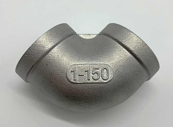Stainless Steel 304/316 90 Degree Elbow Class 150 Polishing Female to Female PT RP BSPT NPT Threaded Pipe Fitting for Marine