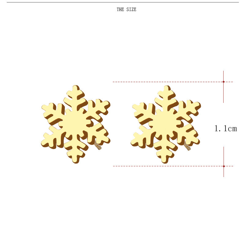 Stainless Steel Stud Earring For Women Man Snow Gold And Silver Color Lover's Engagement Jewelry Drop Shipping