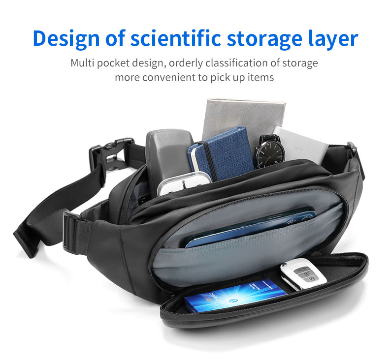 Factory wholesale waterproof Korean design crossbody bag custom fashion trend chest bag men sling bag