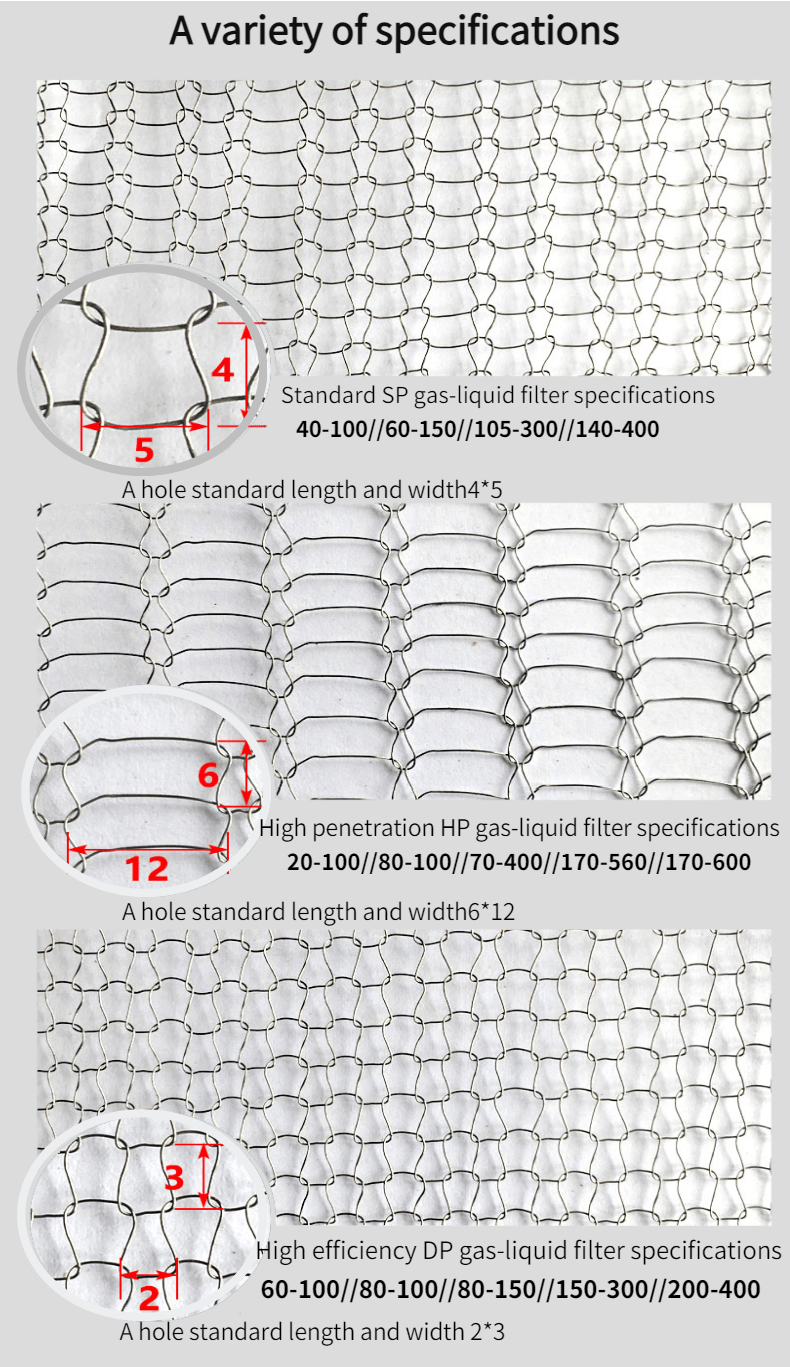 316 Knitted Stainless Steel Wire Mesh 2.5mm Thickness 500mm Width For Filtering