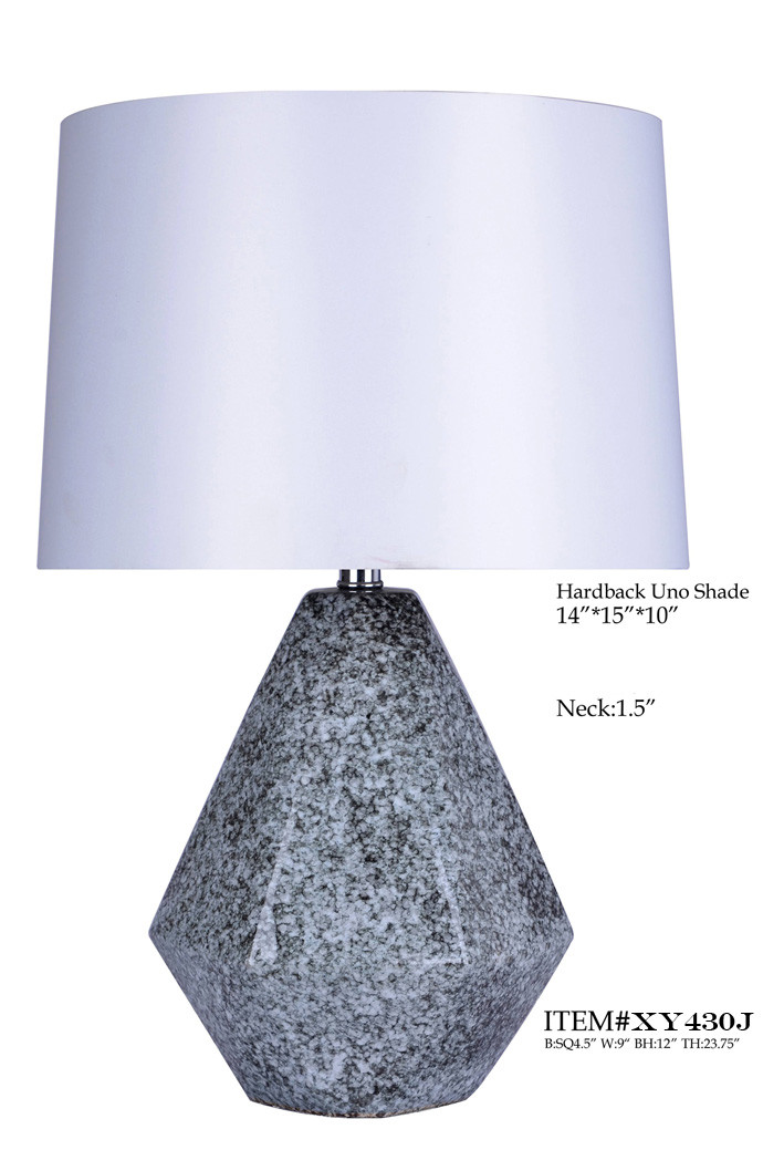Ceramic Base Simple Modern Table Lamp 15*24.75" Drum TC