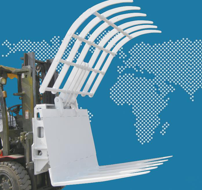 4000kg Hinged Broke Handler Forklift Attachment For Chemical Fiber Waste Paper