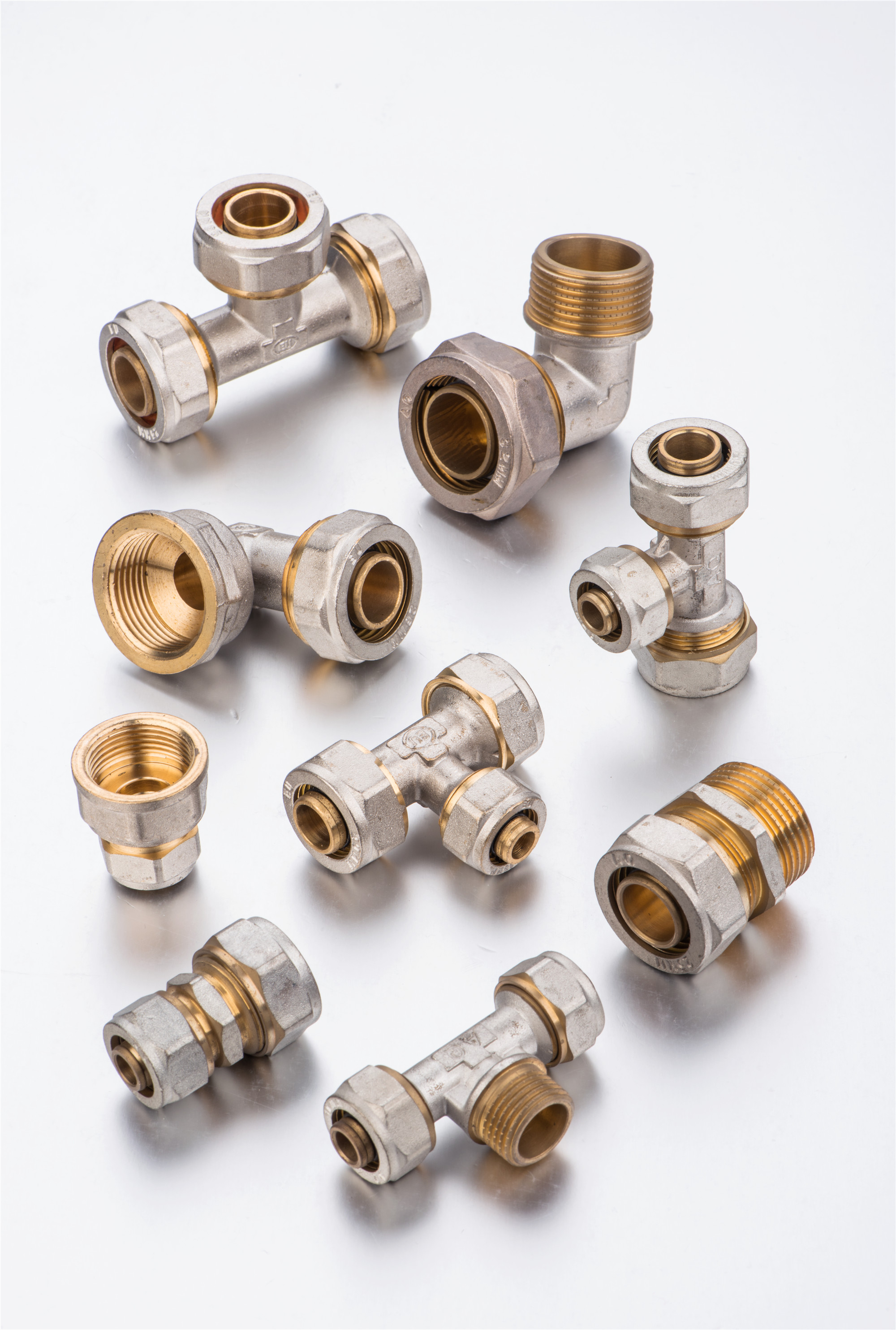Multilayer pex pipe fittings brass compression fittings coupling for pex-al-pex pipe