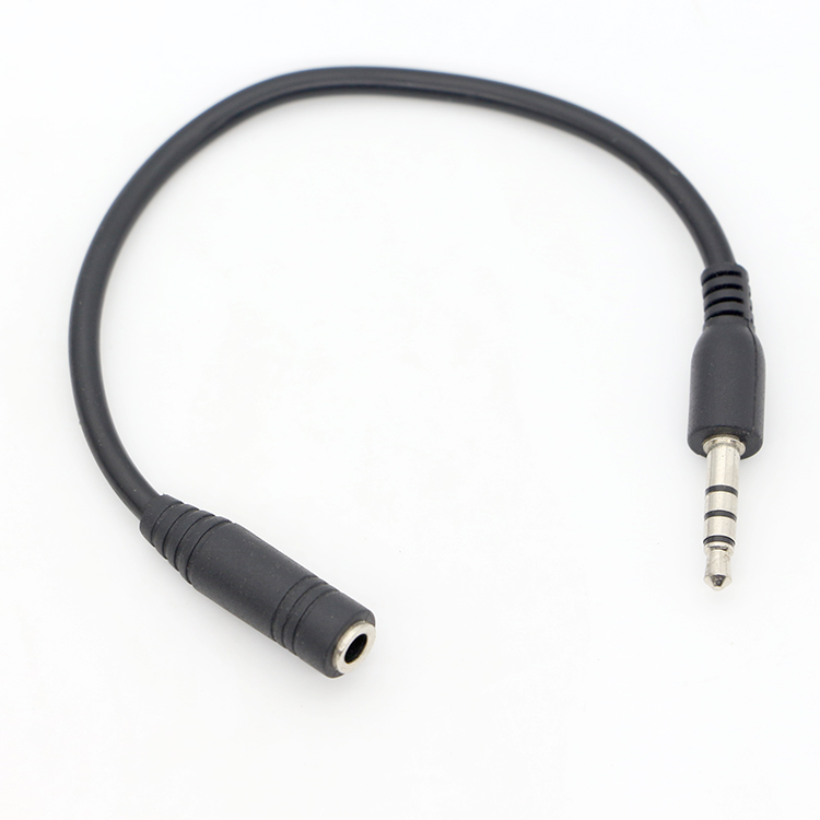 Short 10cm 3.5mm Jack TRRS Male To 3.5mm Jack TRRS Female Stereo Aux Audio Extension Cable
