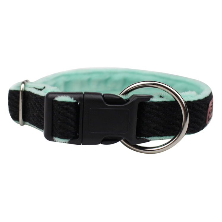 C510Y Wholesale Custom Logo Nature Hemp Webbing Pet Lead Hemp Dog Collar