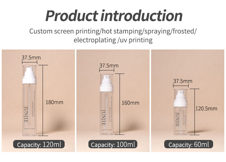 100ml PET Plastic Bottles 4oz 5oz Cosmetics Packaging Bottles Printing Handling