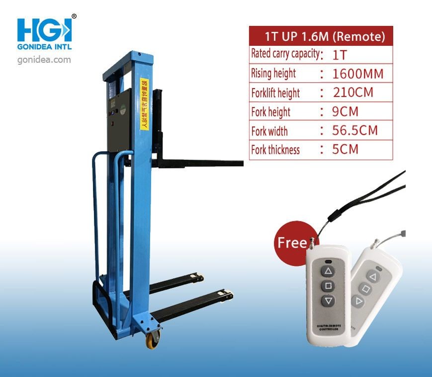 Lifting Equipment 1ton Remote Small Telescopic Poratble Forklift For Sale