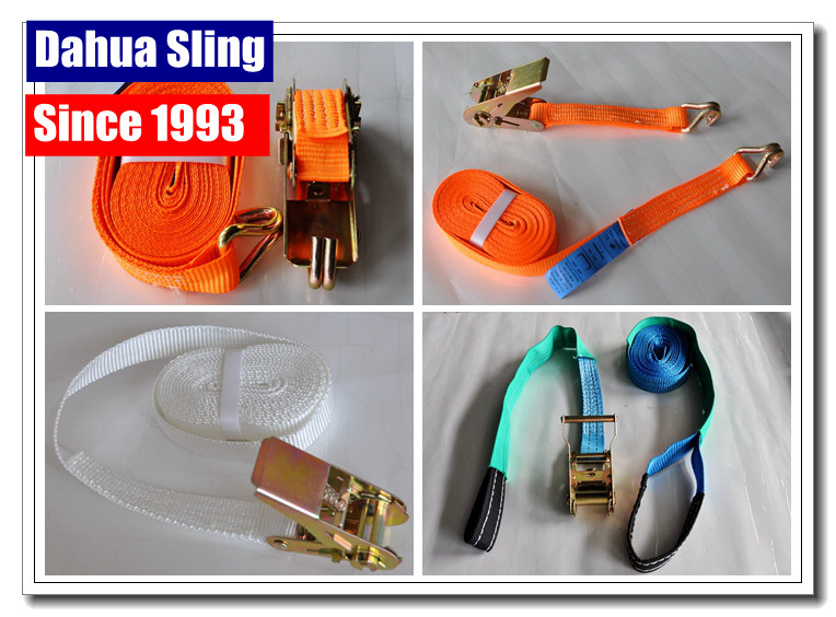 Commercial Recovery Ratchet Straps , High Tensile Motorcycle Tie Down Straps