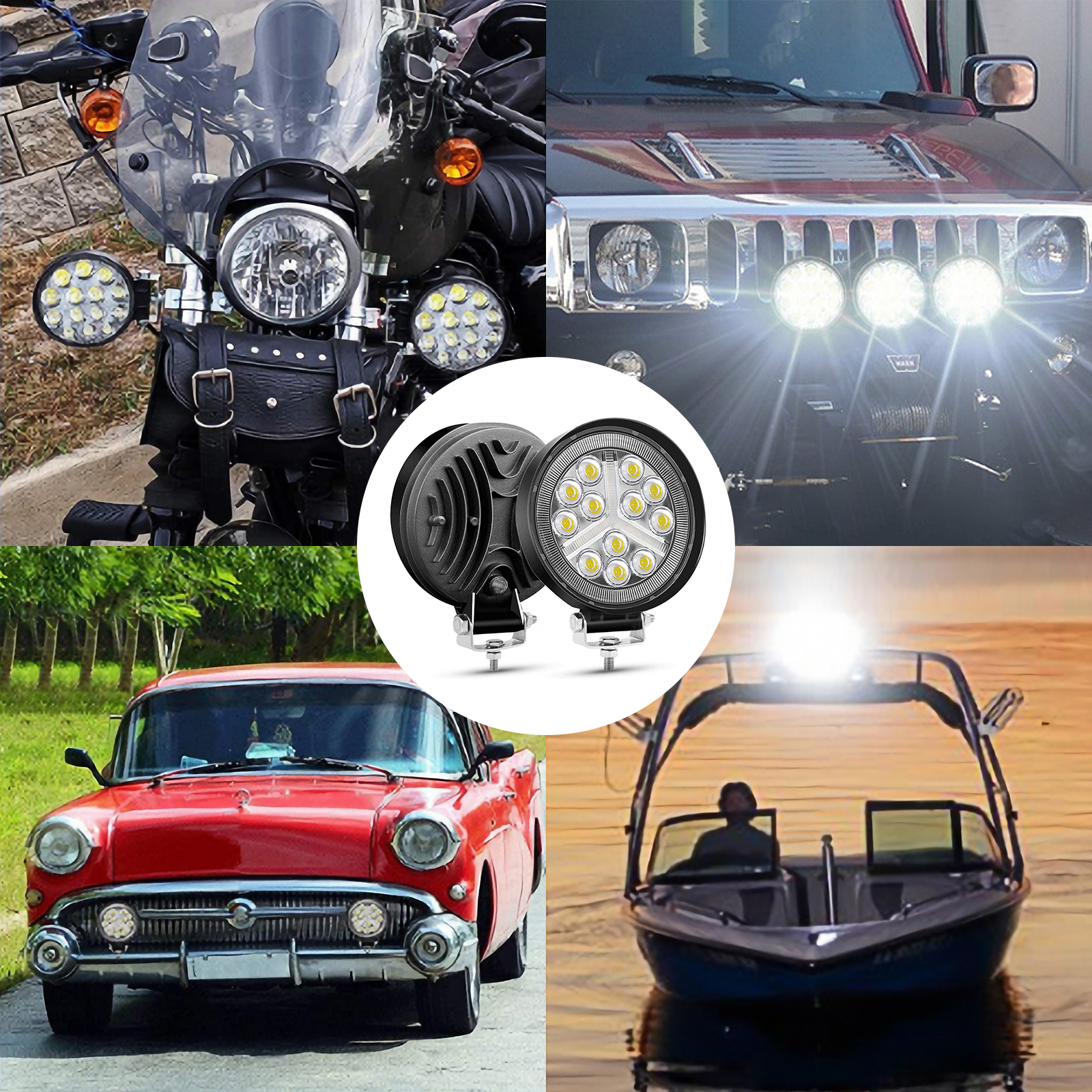 4 Inch 36W White Yellow 38MM 58MM Offroad Parts Car LED Work Light
