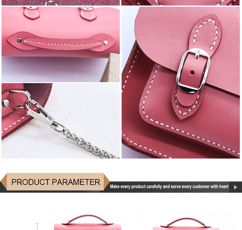 Pink Women PU Leather Belt Buckle Square Shoulder Bag Casual Flap Crossbody