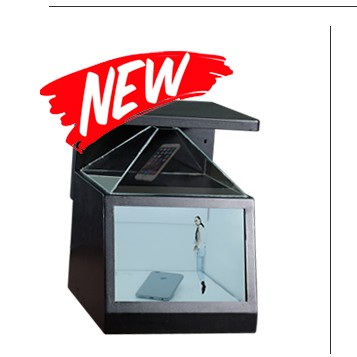 USB Transparent 3D Holographic Display TFT Lcd Screen Showcase 180 Degree