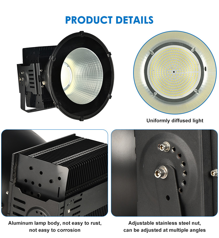 Round Industrial High Bay Lighting Tower Crane Light 200w-700w