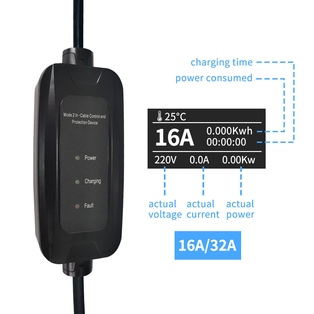 Best Saej 1772 Mode2 16A Portable EV Car Charging Electric Charger Electric Charging