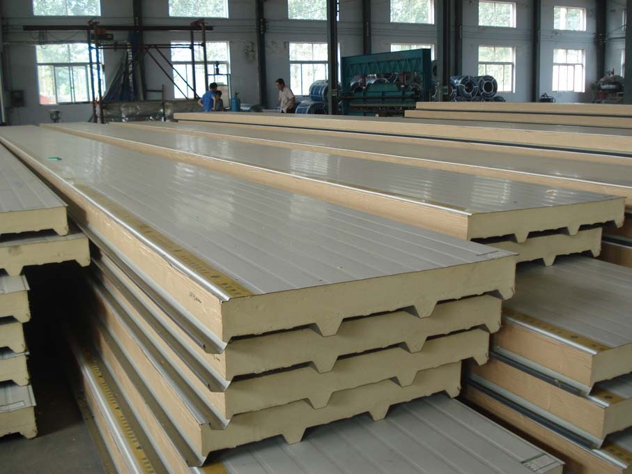 380V 50Hz 3 Phase Polyurethane Sandwich Panel Manufacturing Line For Aluminum Sheet