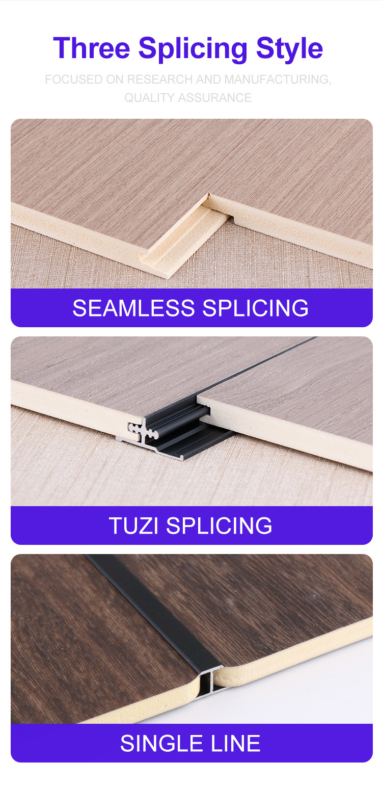 PVC Wood Grain Wall Board 8 Mm Bamboo Wood Fiber Wood Veneer Decoration Wall Panel