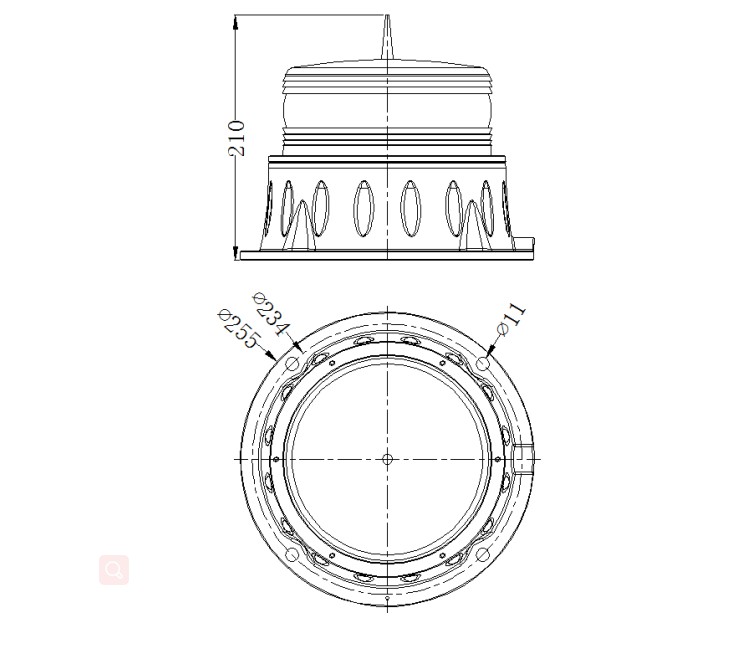 Steady Burning 15W 200cd LED Obstruction Light