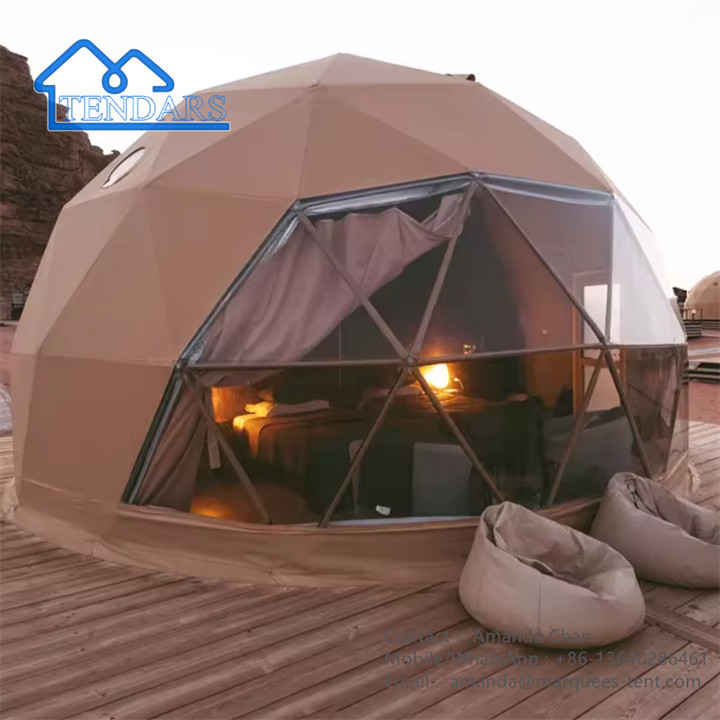 Custom Size Large Glamping Dome Tent Hotel Style For Family Camping